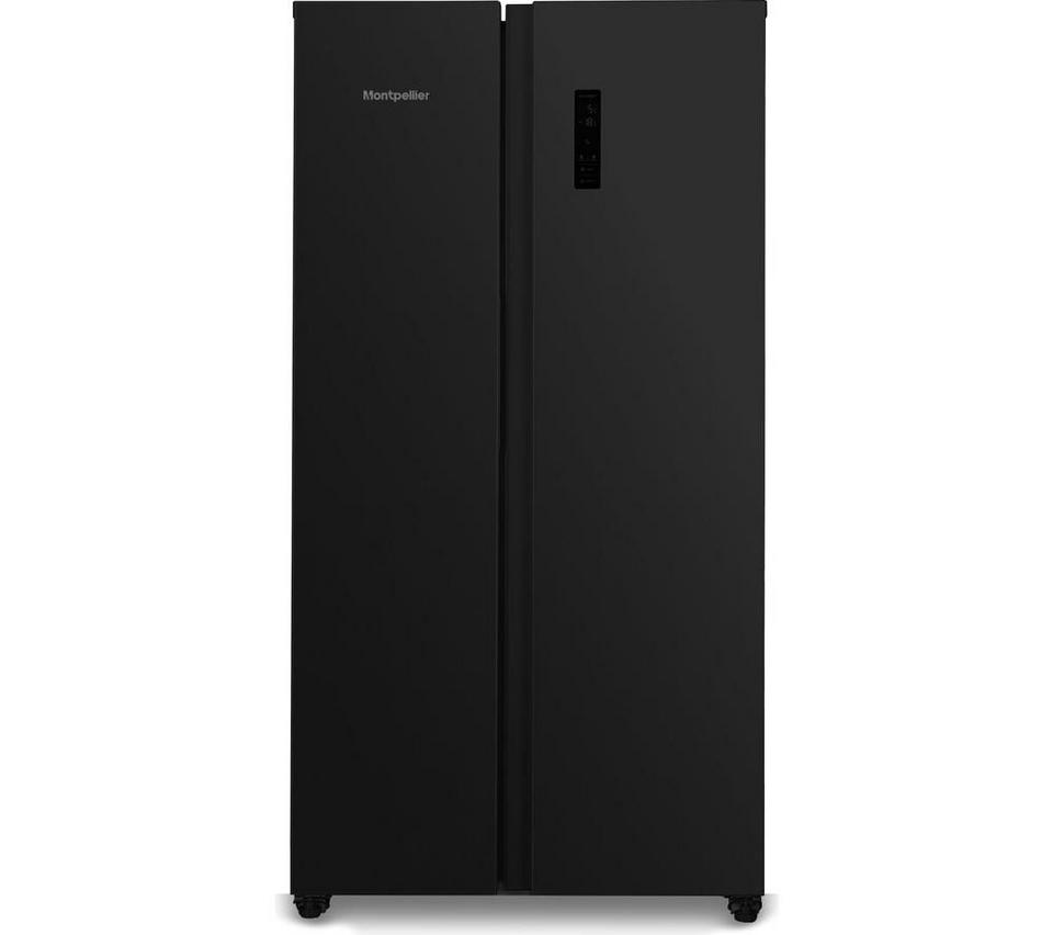 MONTPELLIER MSBS442K American-Style 65/35 Fridge Freezer - Black