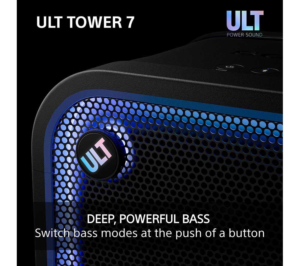 SONY ULT Tower 7 Wireless Multi-room Megasound Party Speaker - Black image number 5 of 22