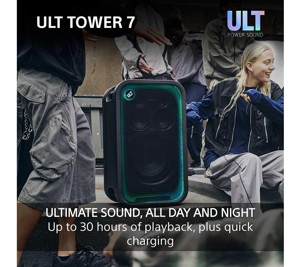 SONY ULT Tower 7 Wireless Multi-room Megasound Party Speaker - Black image number 7 of 22