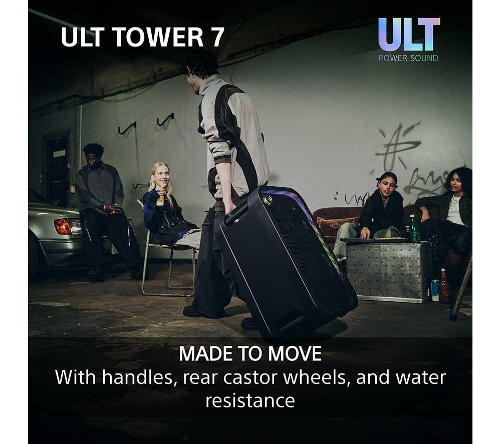 SONY ULT Tower 7 Wireless Multi-room Megasound Party Speaker - Black image number 8 of 22