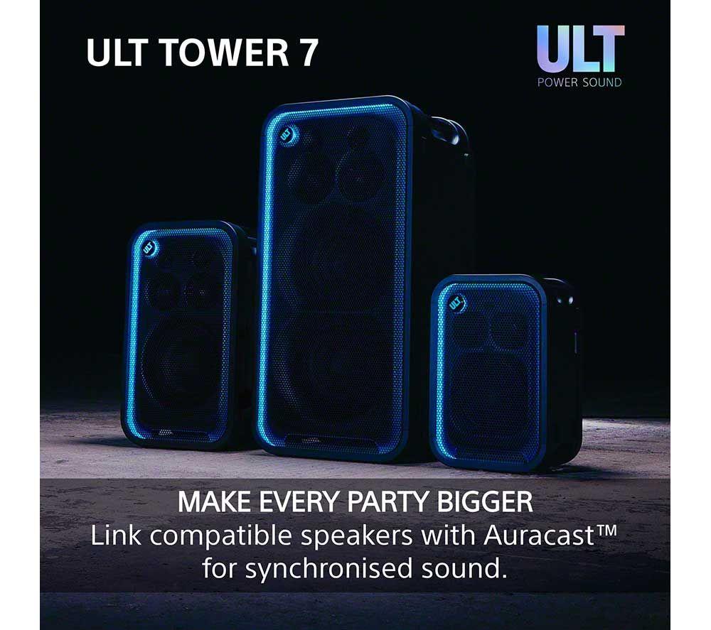 SONY ULT Tower 7 Wireless Multi-room Megasound Party Speaker - Black image number 10 of 22
