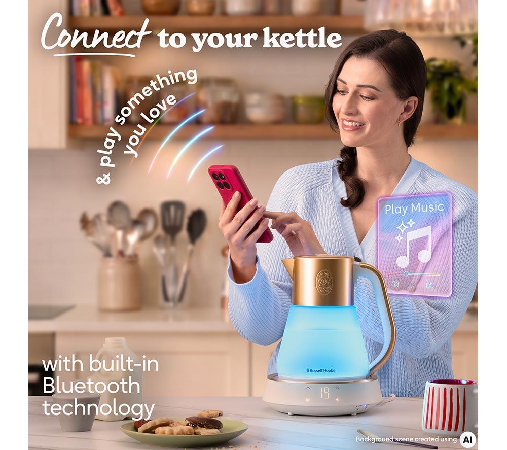 RUSSELL HOBBS Calm Connected 27480 Smart Kettle - White & Copper image number 2 of 9