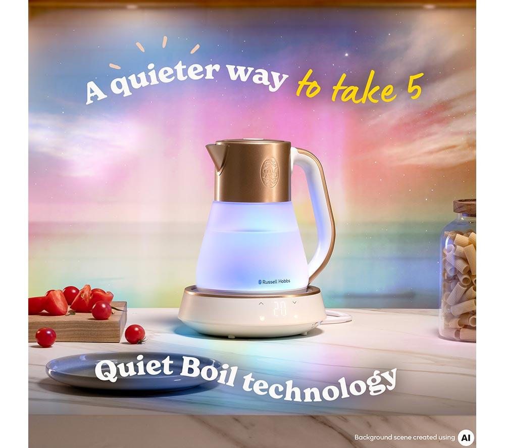 RUSSELL HOBBS Calm Connected 27480 Smart Kettle - White & Copper image number 4 of 9