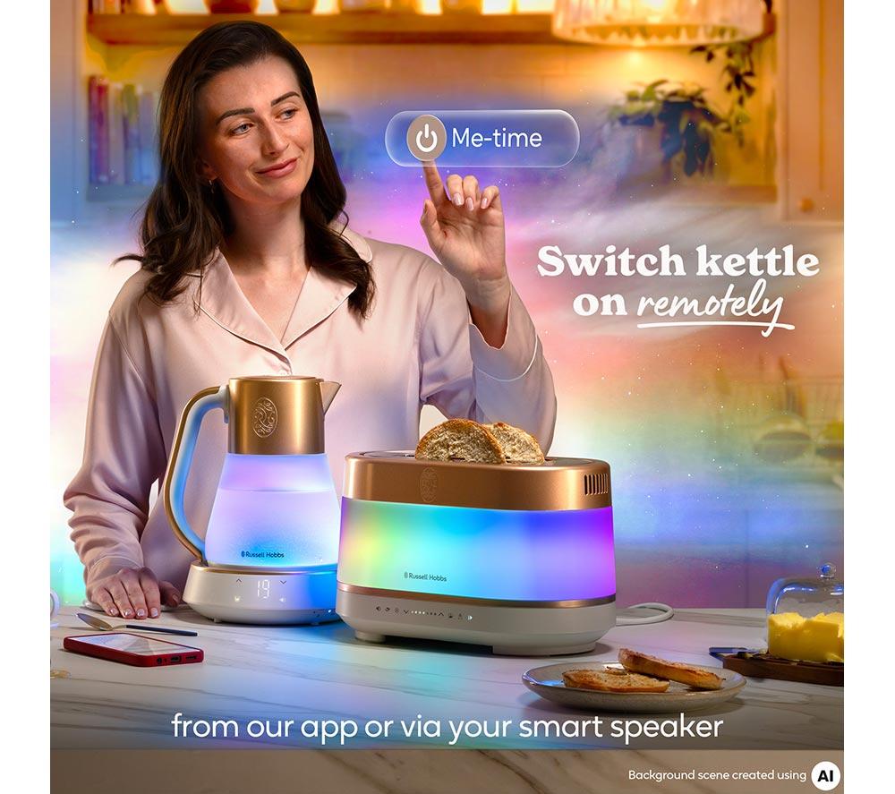 RUSSELL HOBBS Calm Connected 27480 Smart Kettle - White & Copper image number 8 of 9