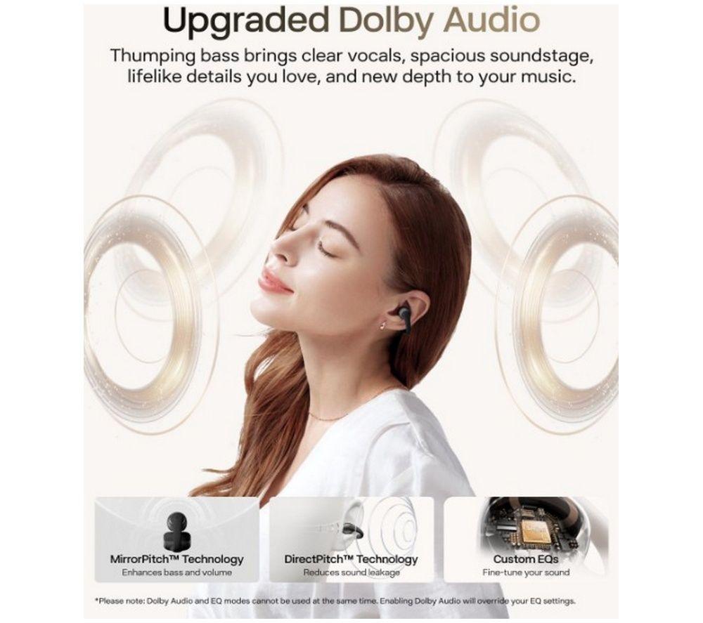 SHOKZ OpenDots 2 Wireless Bluetooth Earbuds - Black image number 4 of 5