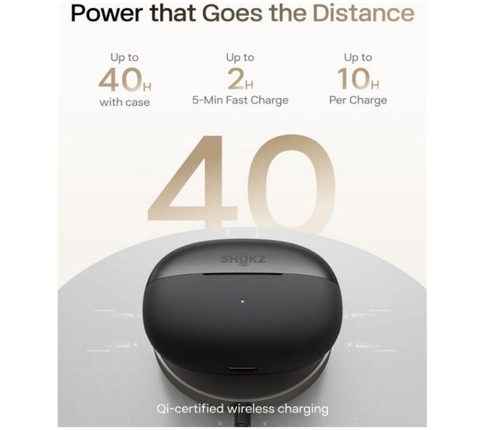 SHOKZ OpenDots 2 Wireless Bluetooth Earbuds - Black image number 5 of 5