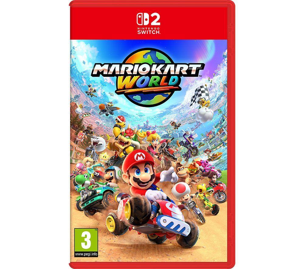 NINTENDO Switch 2, Super Mario Bros 40th Anniversary Keychain, Nintendo Joy-Con Racing Wheels & Mario Kart World Bundle image number 12 of 16