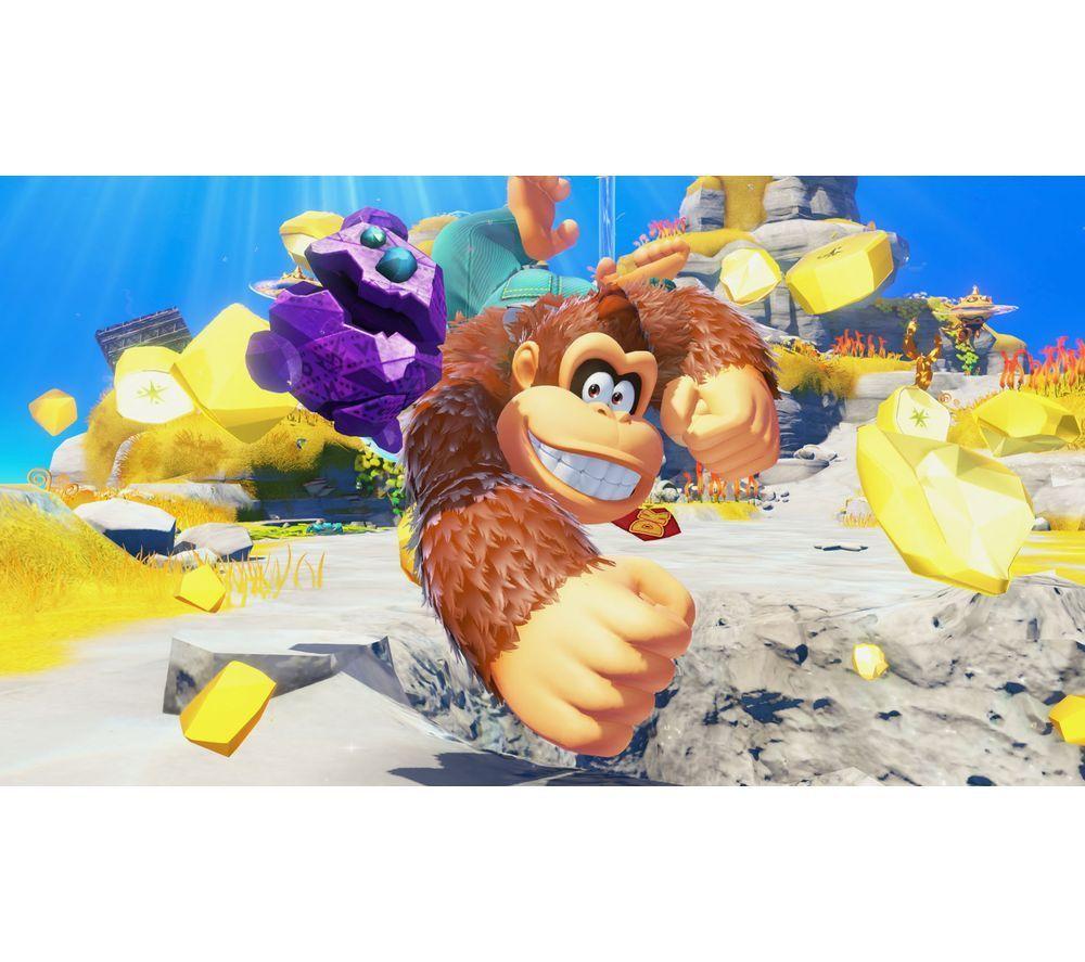 NINTENDO Switch 2, Super Mario Bros 40th Anniversary Keychain & Donkey Kong Bananza Bundle image number 9 of 11