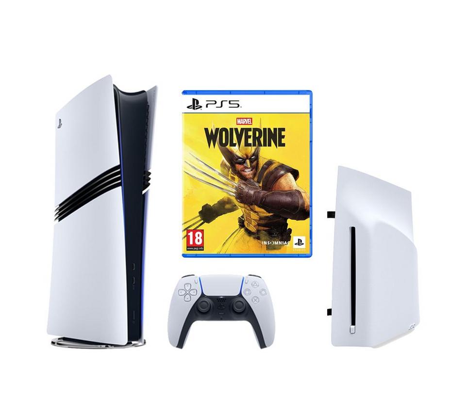 SONY PlayStation 5 Pro, Marvel’s Wolverine PS5 & Disc Drive for PS5 Digital Edition Consoles (White) Bundle