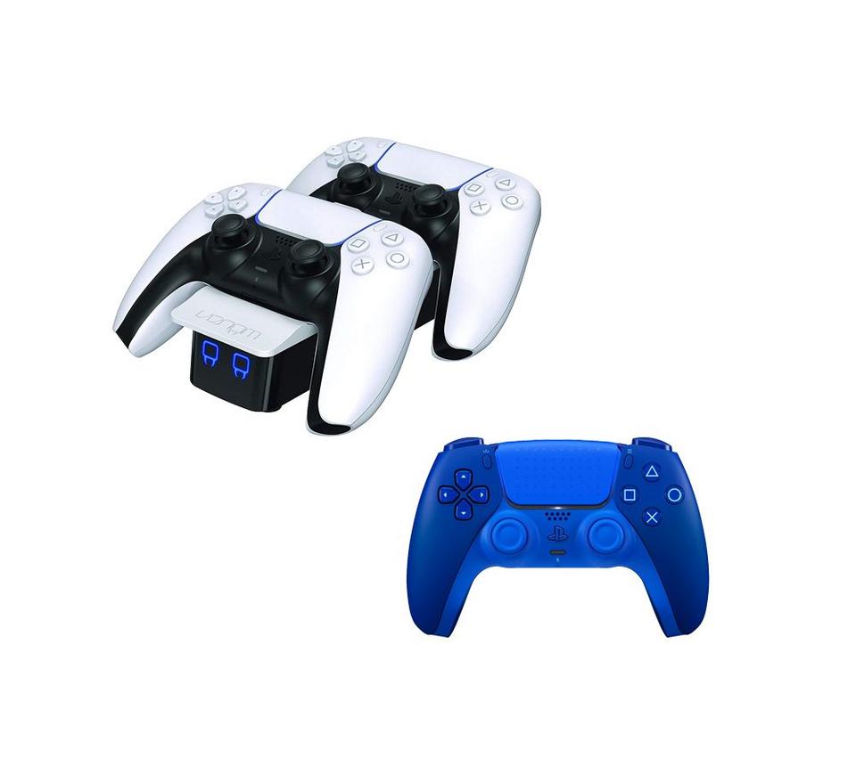 SONY PS5 DualSense Wireless Controller & PlayStation 5 Twin Docking Station Bundle.