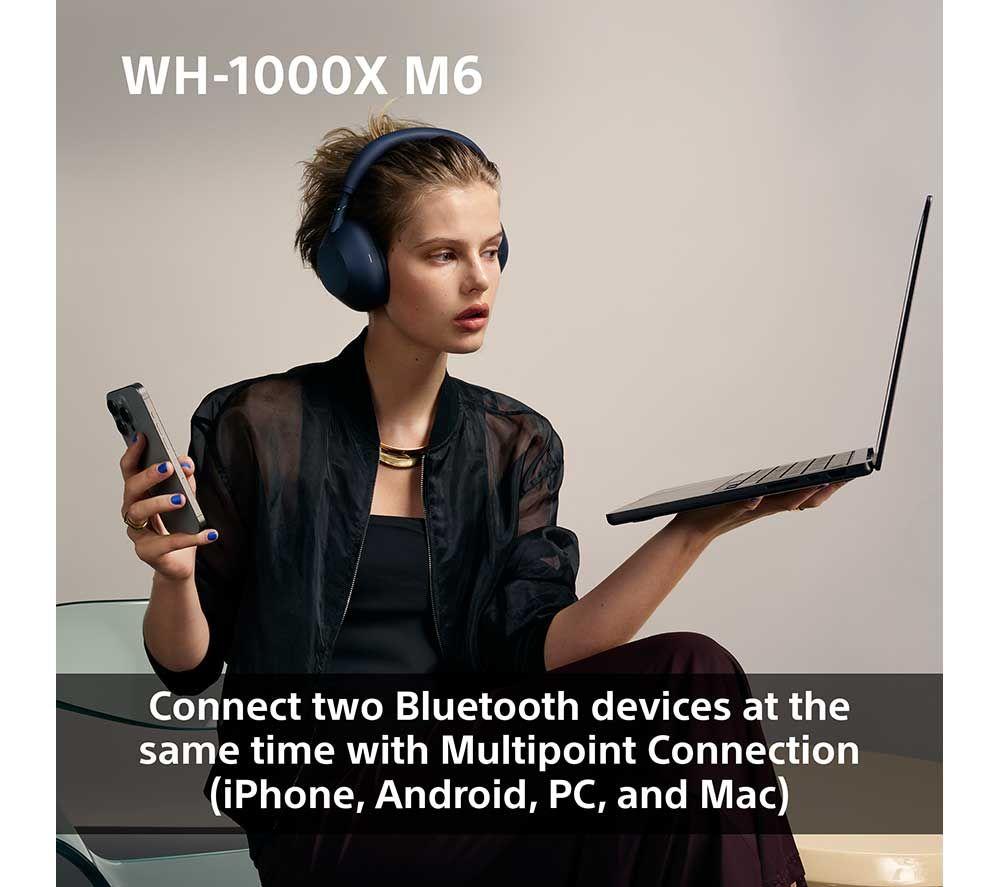SONY WH-1000XM6 Wireless Bluetooth Noise-Cancelling Headphones - Olive Grey image number 9 of 16