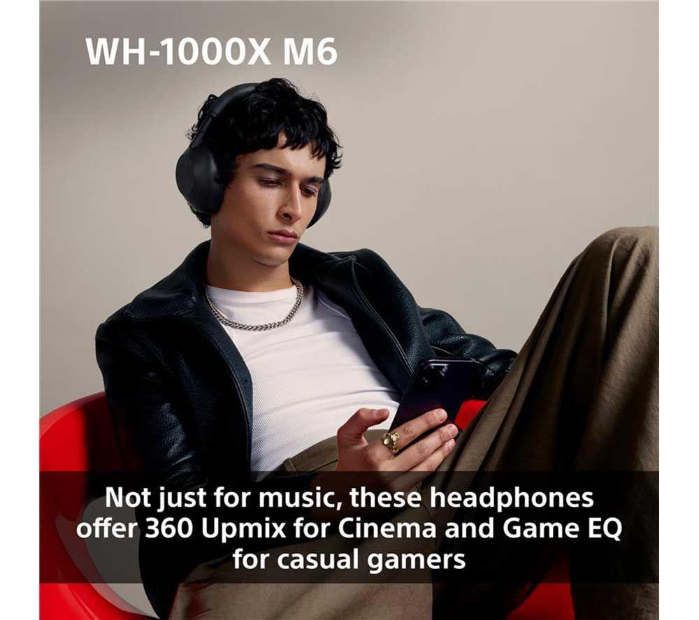 SONY WH-1000XM6 Wireless Bluetooth Noise-Cancelling Headphones - Olive Grey image number 11 of 16
