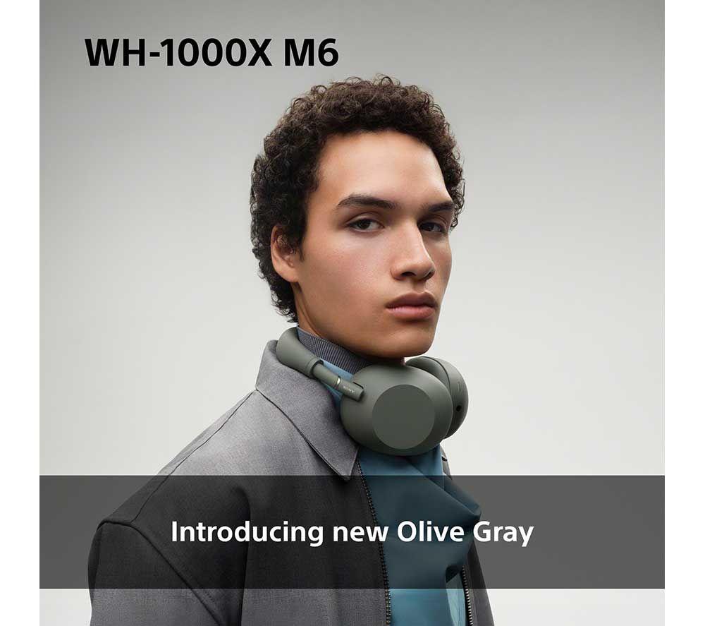 SONY WH-1000XM6 Wireless Bluetooth Noise-Cancelling Headphones - Olive Grey image number 16 of 16