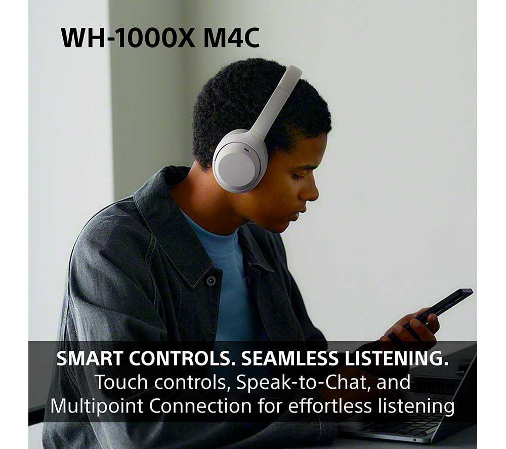 SONY WH-1000XM4C Wireless Bluetooth Noise-Cancelling Headphones - Lavender image number 7 of 18