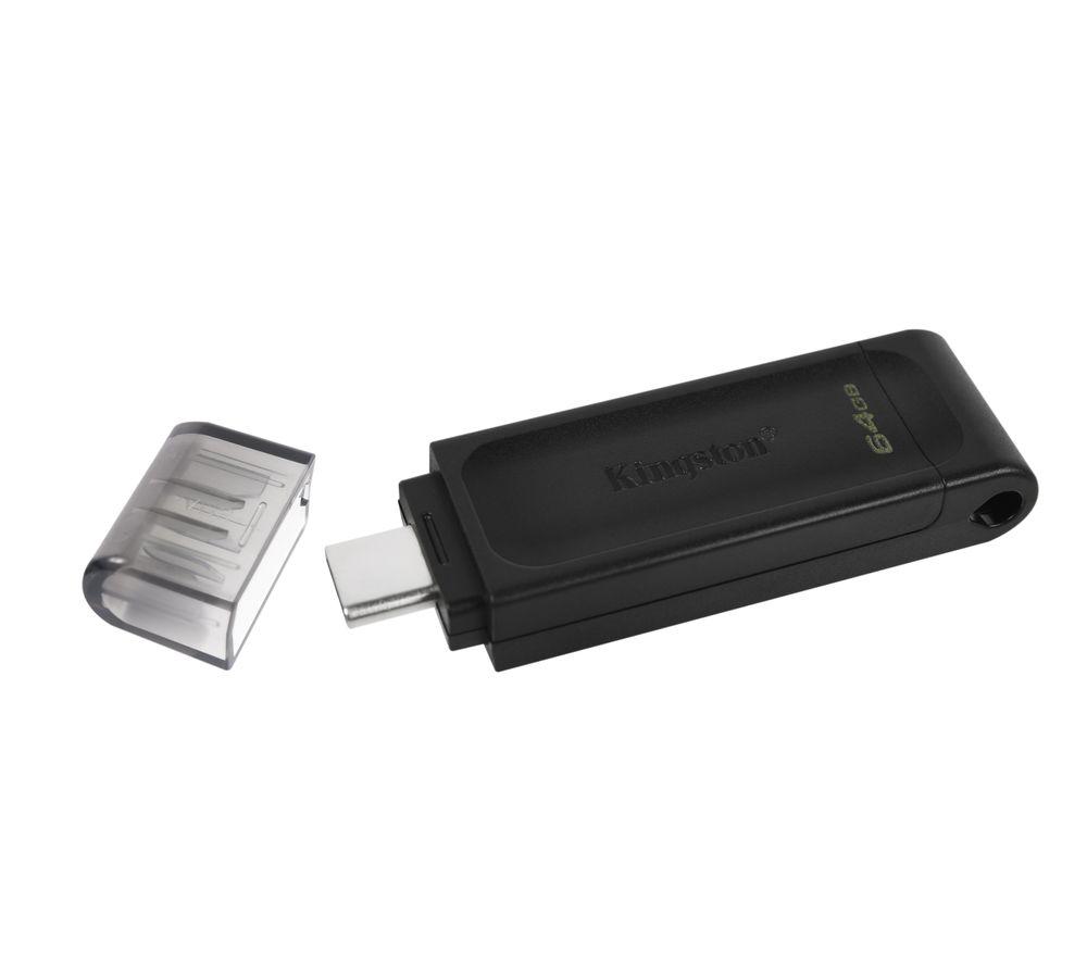 KINGSTON DataTraveler 70 USB-C Flash Drive - 128 GB, Black image number 2 of 4