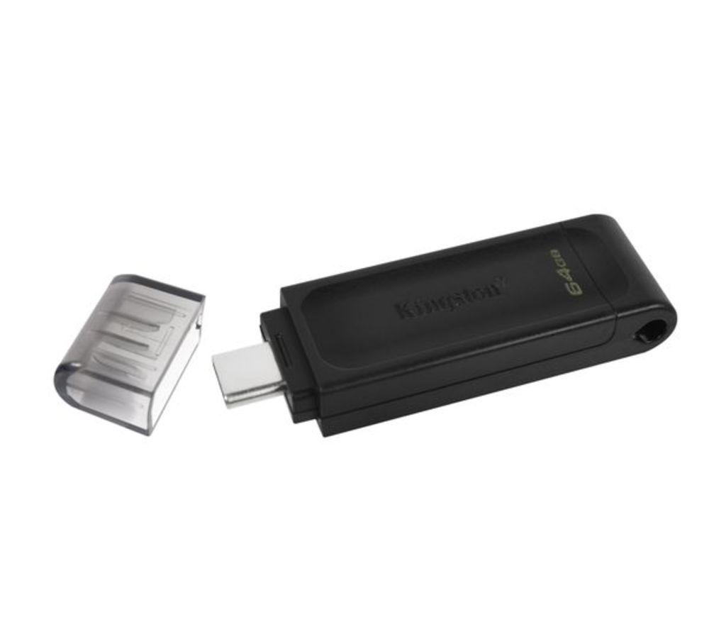 KINGSTON DataTraveler 70 USB-C Flash Drive - 64 GB, Black image number 2 of 4