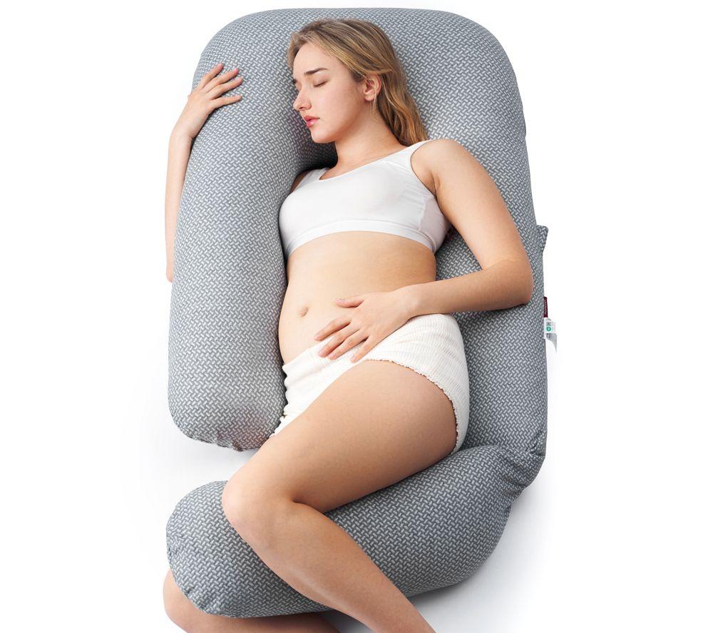 MOMCOZY Dreamlign U Shaped Pregnancy Pillow - Grey image number 3 of 9