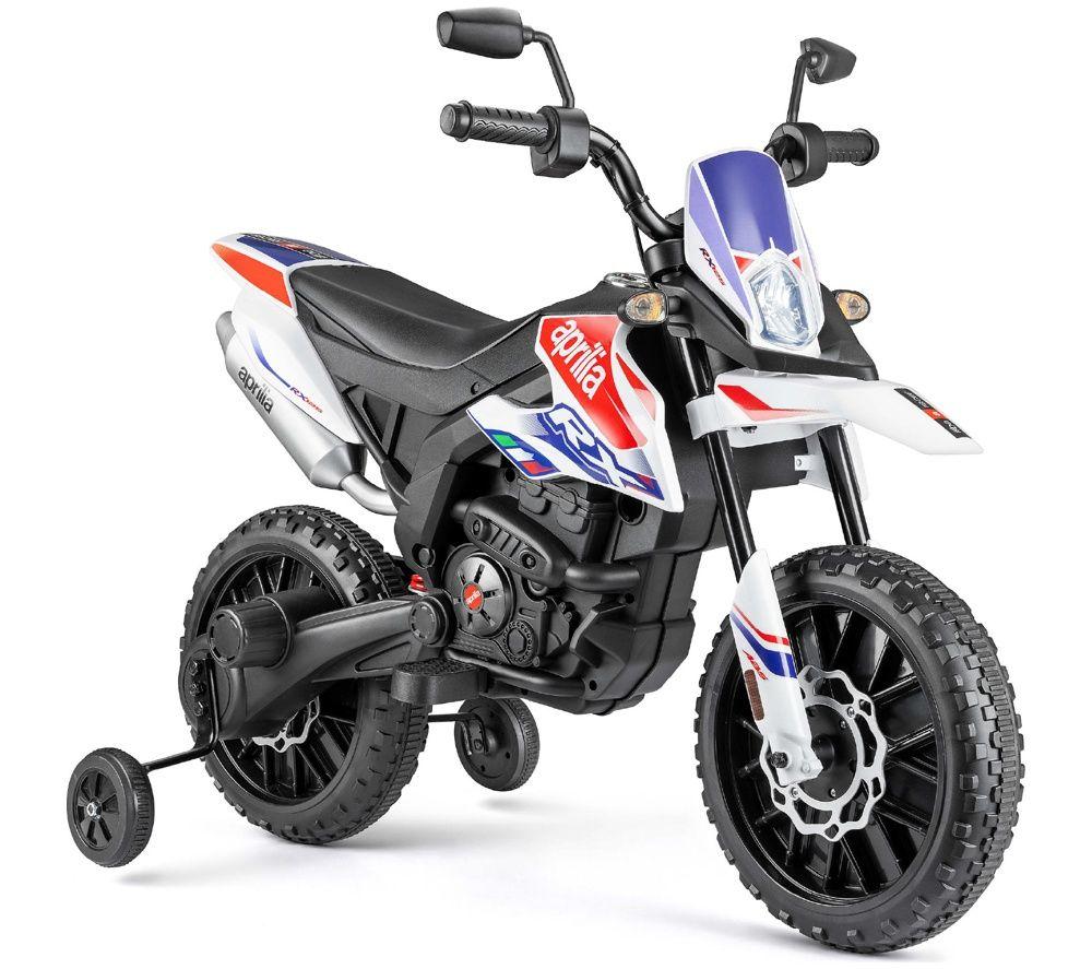 XOOTZ Aprilia 12V Kids Electric Ride-On Bike - White