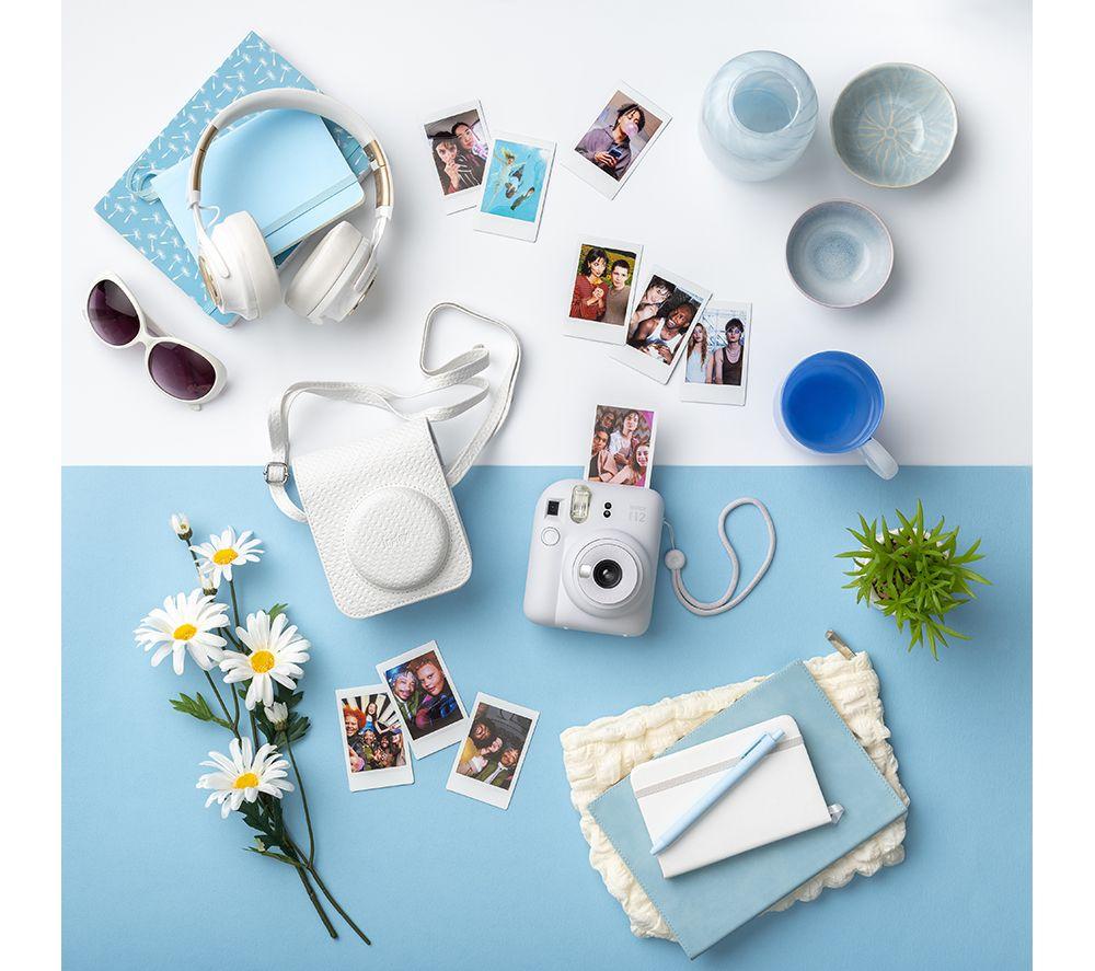 INSTAX Mini 12 Instant Camera Bundle - Clay White image number 2 of 7
