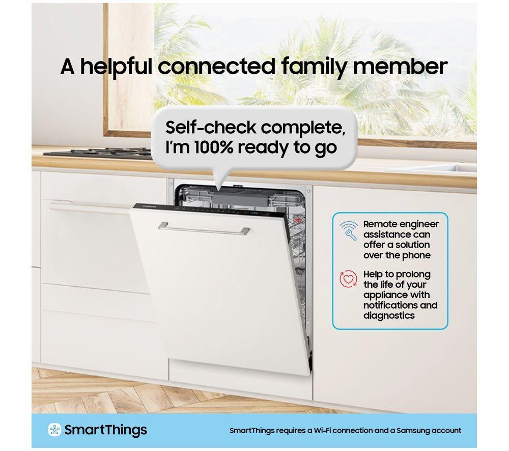 SAMSUNG Series 8 WaterJet Clean DW80H77JAI0U4 Full-size Fully Integrated WiFi-enabled Dishwasher image number 2 of 8