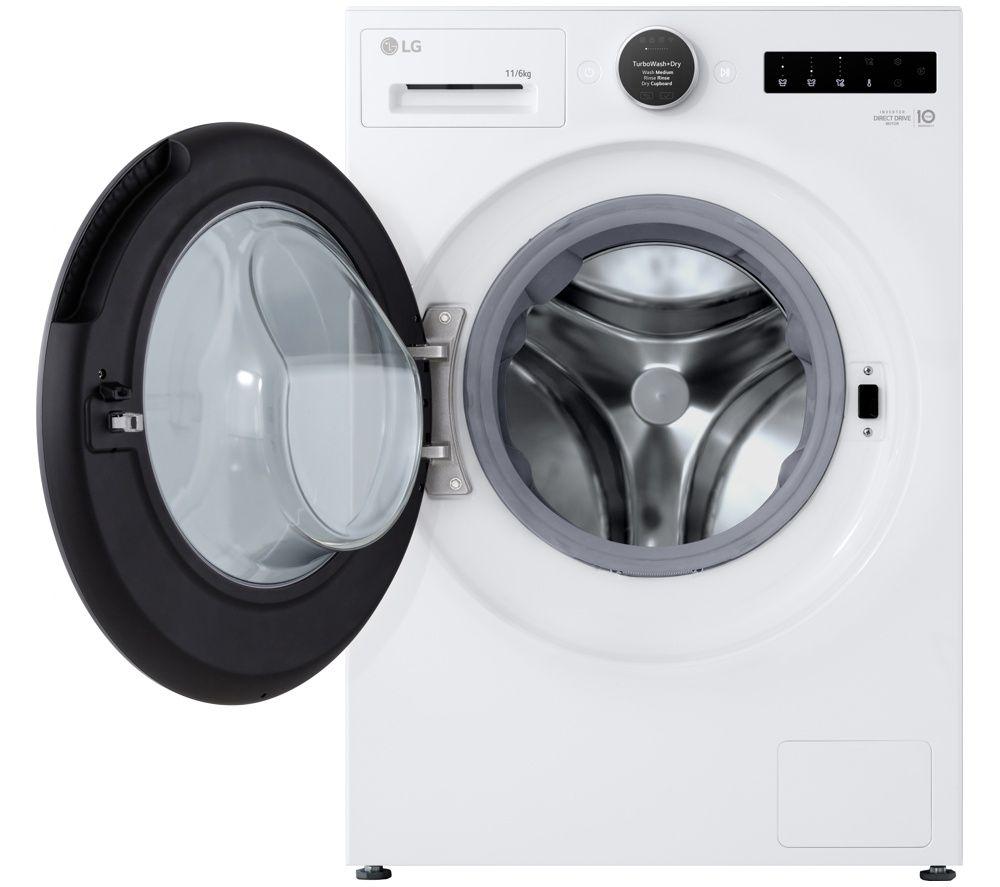 LG Series 10 WHX9016TLC WiFi-enabled 11 kg Heat Pump Washer Dryer - White image number 7 of 10