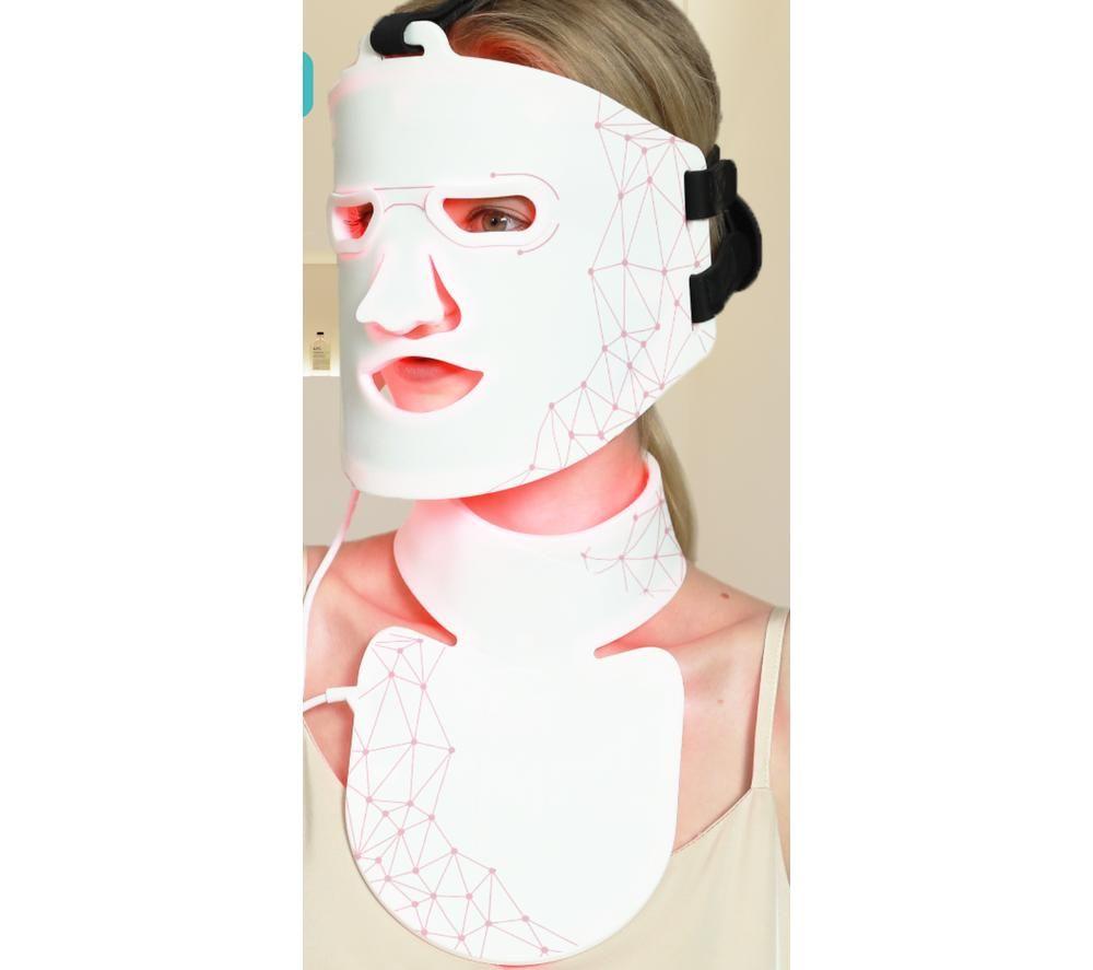 WELLCARE MN1 LED Face & Neck Mask - White & Pink image number 4 of 10