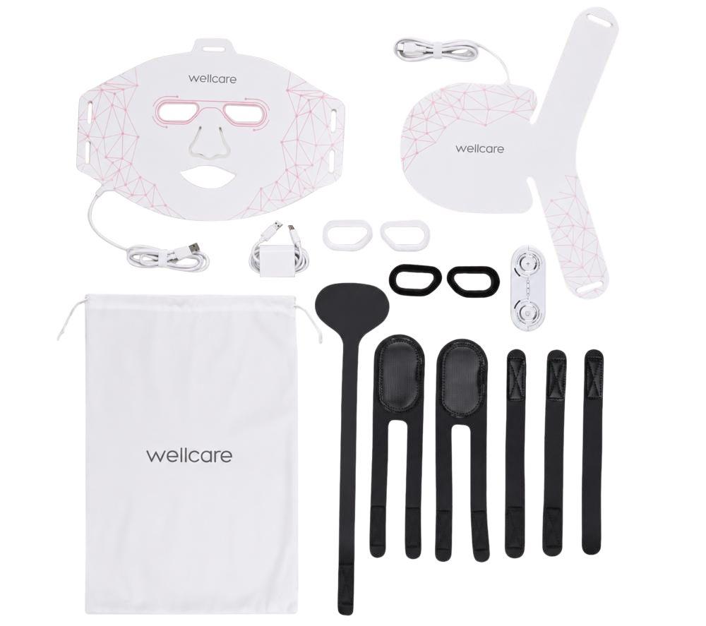 WELLCARE MN1 LED Face & Neck Mask - White & Pink image number 7 of 10