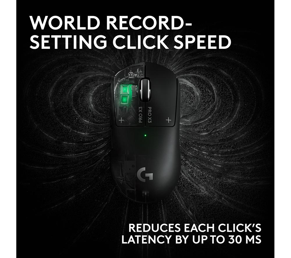 LOGITECH G Pro X3 Superstrike Wireless Optical Gaming Mouse - Midnight Black image number 5 of 11