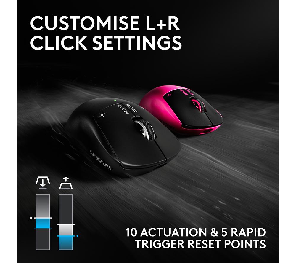 LOGITECH G Pro X3 Superstrike Wireless Optical Gaming Mouse - Midnight Black image number 6 of 11