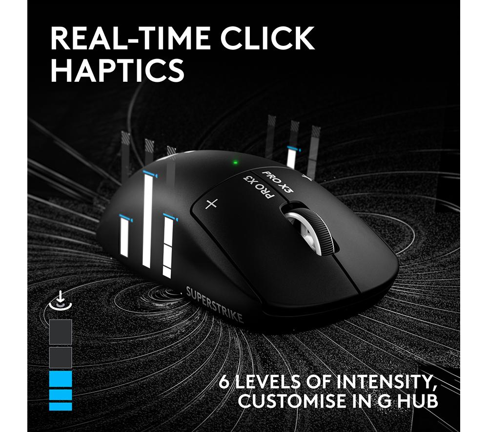 LOGITECH G Pro X3 Superstrike Wireless Optical Gaming Mouse - Midnight Black image number 7 of 11