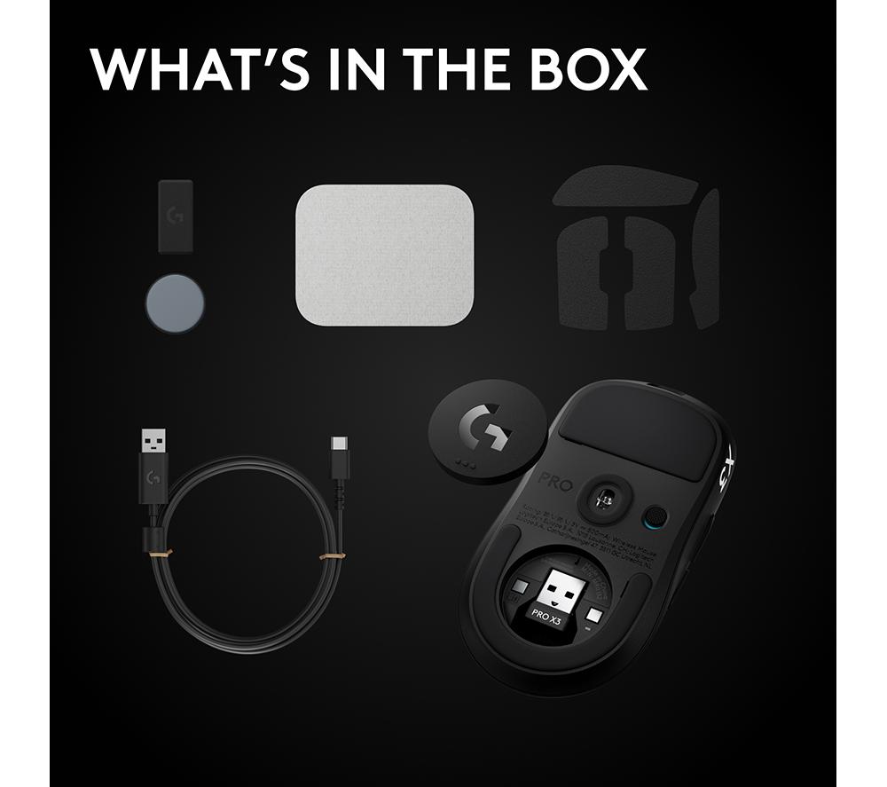 LOGITECH G Pro X3 Superstrike Wireless Optical Gaming Mouse - Midnight Black image number 11 of 11