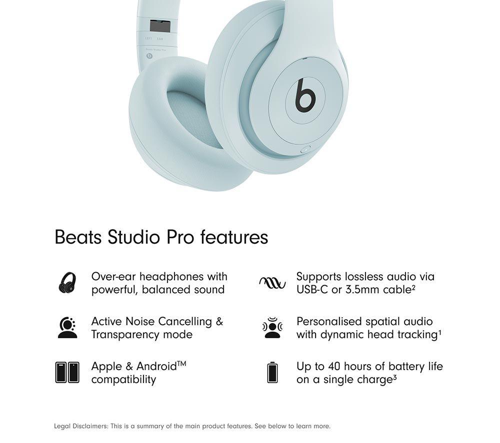 BEATS Studio Pro Wireless Bluetooth Noise-Cancelling Headphones - Light Blue image number 2 of 18