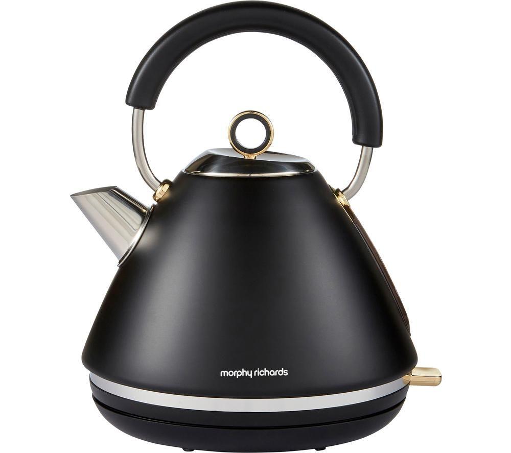 Morphy Richards Accents Gold Pyramid Kettle - Black - Image 8