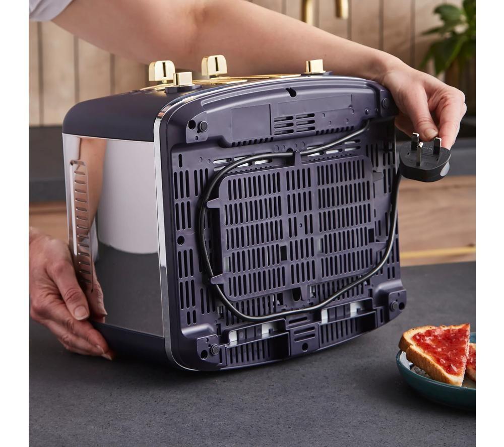 MORPHY RICHARDS Accents Gold 242045 4-Slice Toaster - Navy image number 4 of 5
