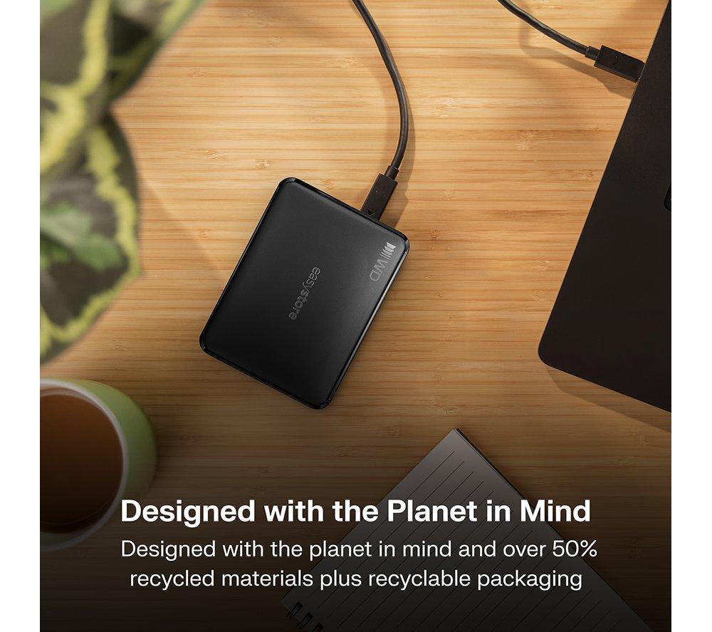 WD Easystore Portable Hard Drive - 5 TB, Black image number 6 of 6