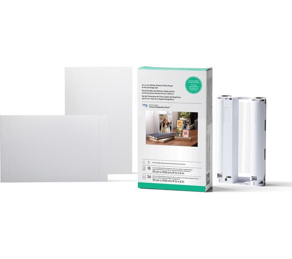 CRICUT StickerPix Print Sticker Sheets, Photo Paper & Ink Cartridge Set