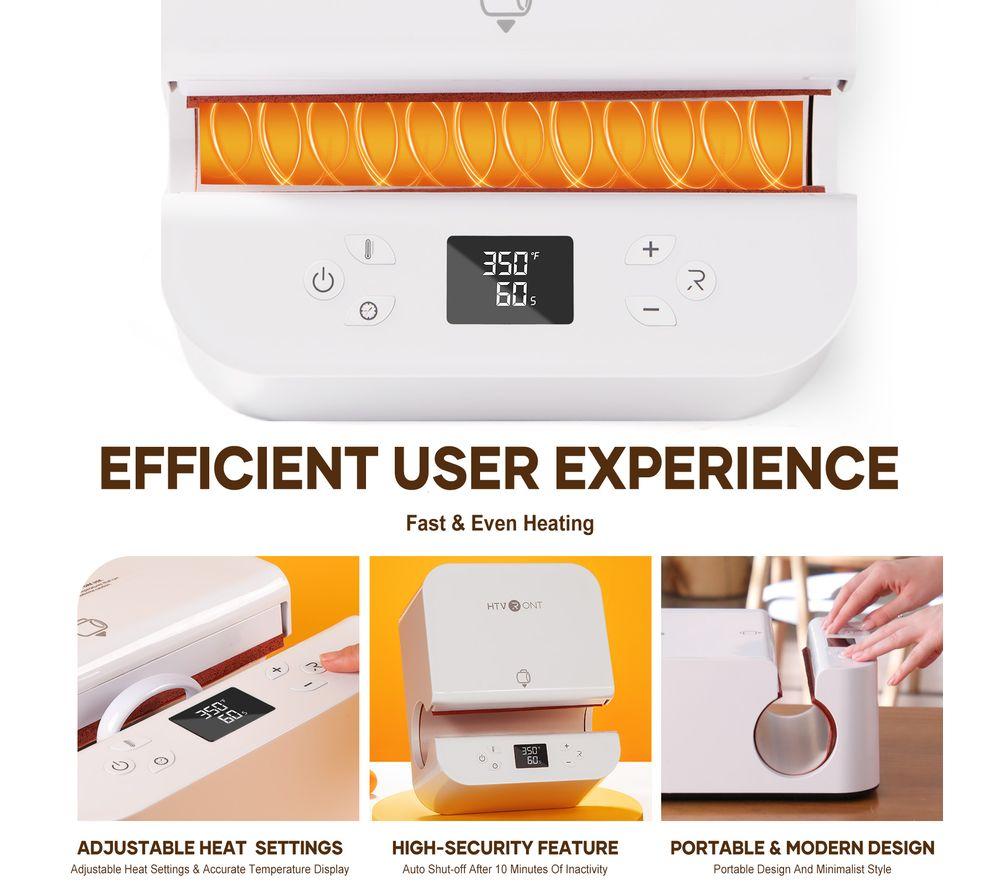 HTVRONT Auto Heat Press & 4-Piece Mug Set - White image number 4 of 9