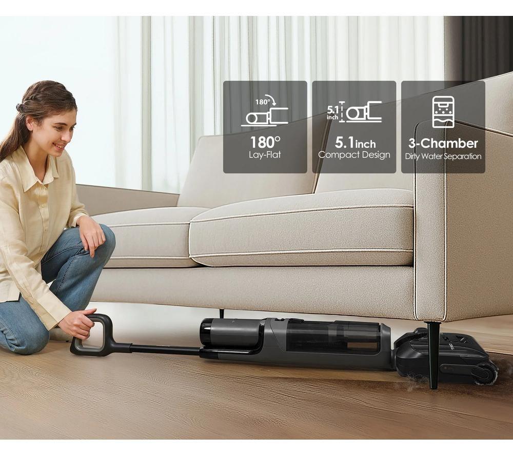 TINECO FLOOR ONE i6 Stretch Cordless Vacuum Cleaner - Black & Grey image number 6 of 7