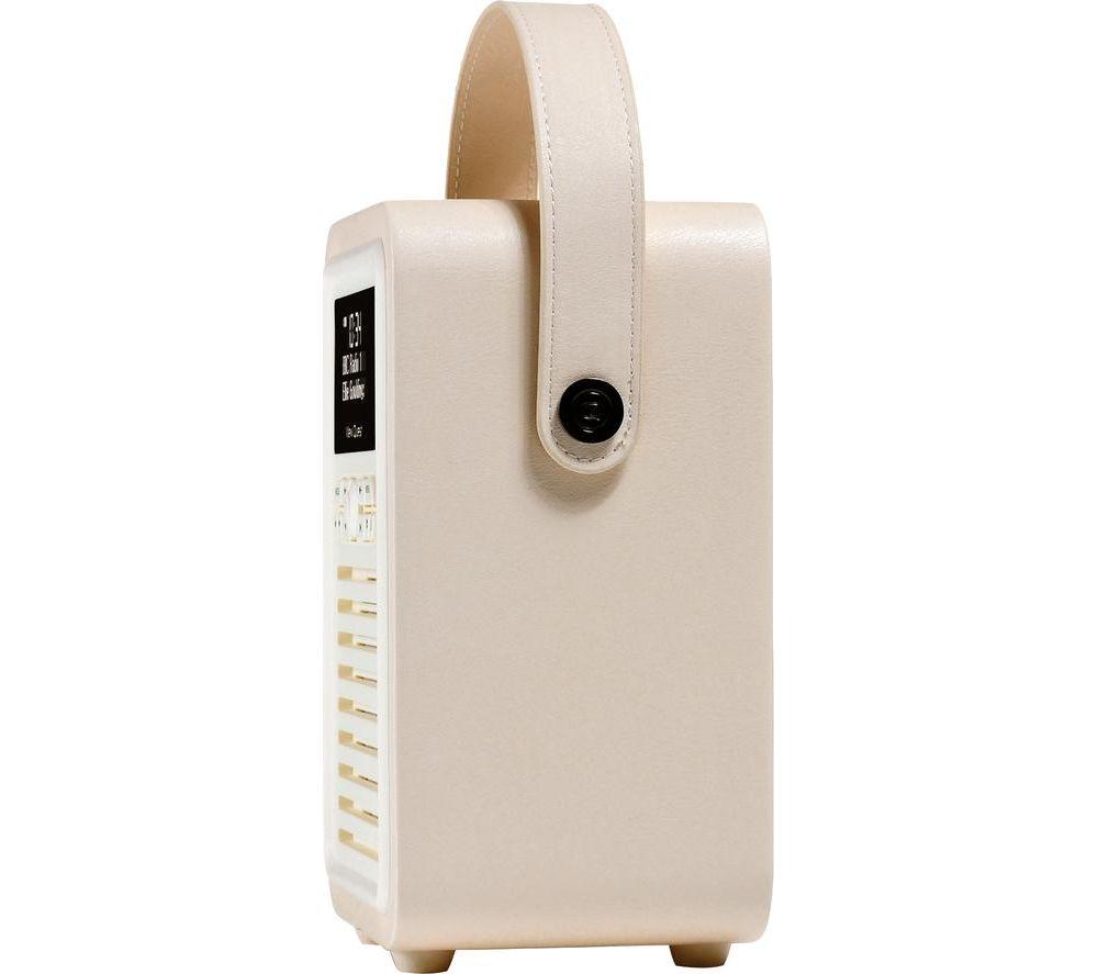 VQ Retro Mini Portable DAB+/FM Bluetooth Radio - Cream image number 4 of 9