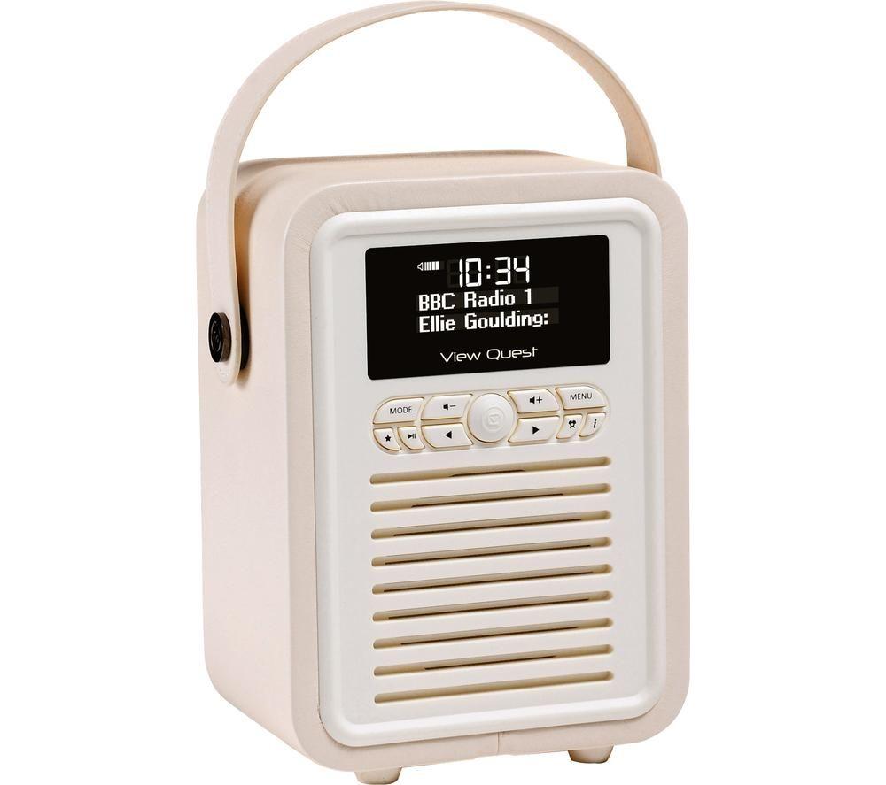 VQ Retro Mini Portable DAB+/FM Bluetooth Radio - Cream image number 5 of 9