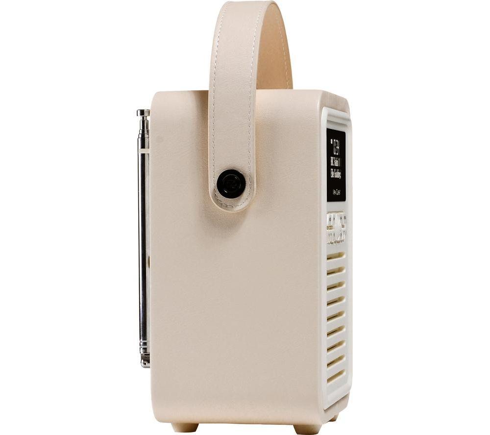 VQ Retro Mini Portable DAB+/FM Bluetooth Radio - Cream image number 7 of 9