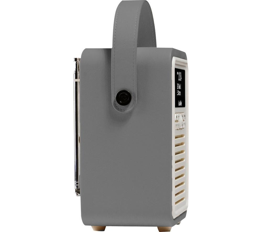 VQ Retro Mini Portable DAB+/FM Bluetooth Radio - Grey image number 6 of 6