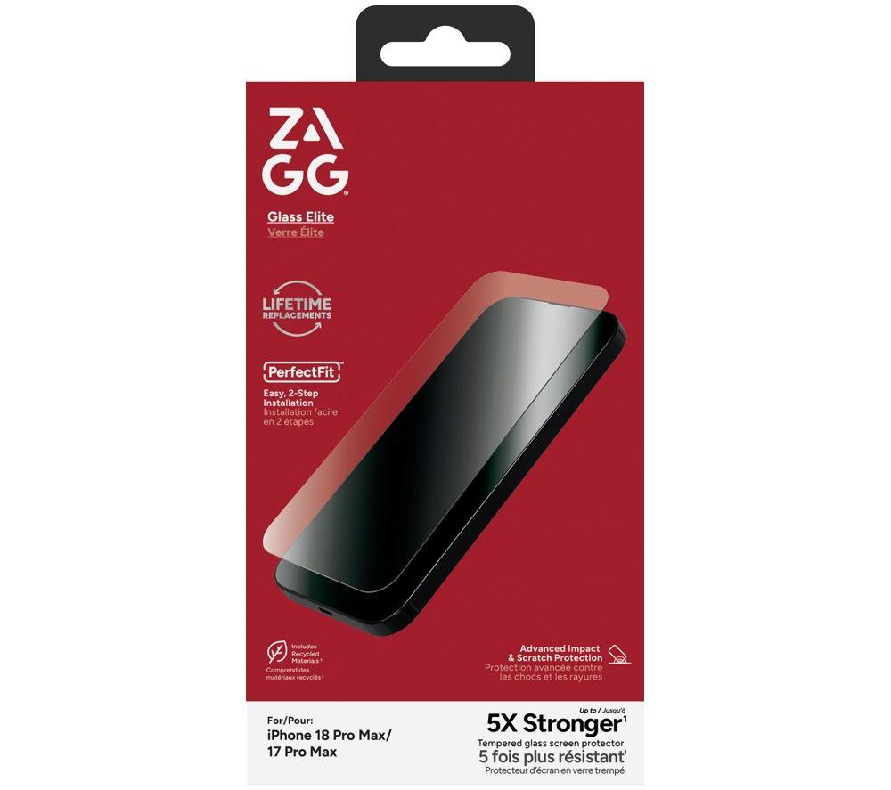ZAGG InvisibleShield Glass Elite iPhone 18 Pro Max Screen Protector - Clear image number 7 of 10