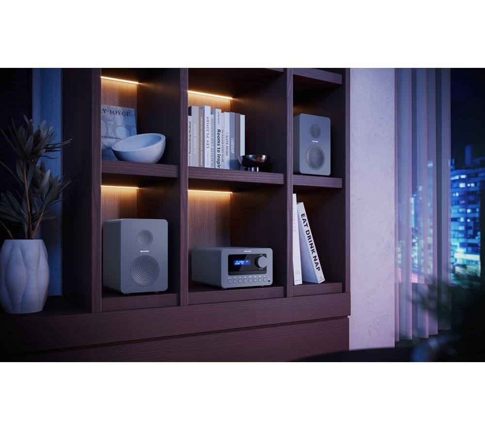SHARP Tokyo XL-B514 Bluetooth Micro Hi-Fi System &ndash; Grey image number 12 of 13
