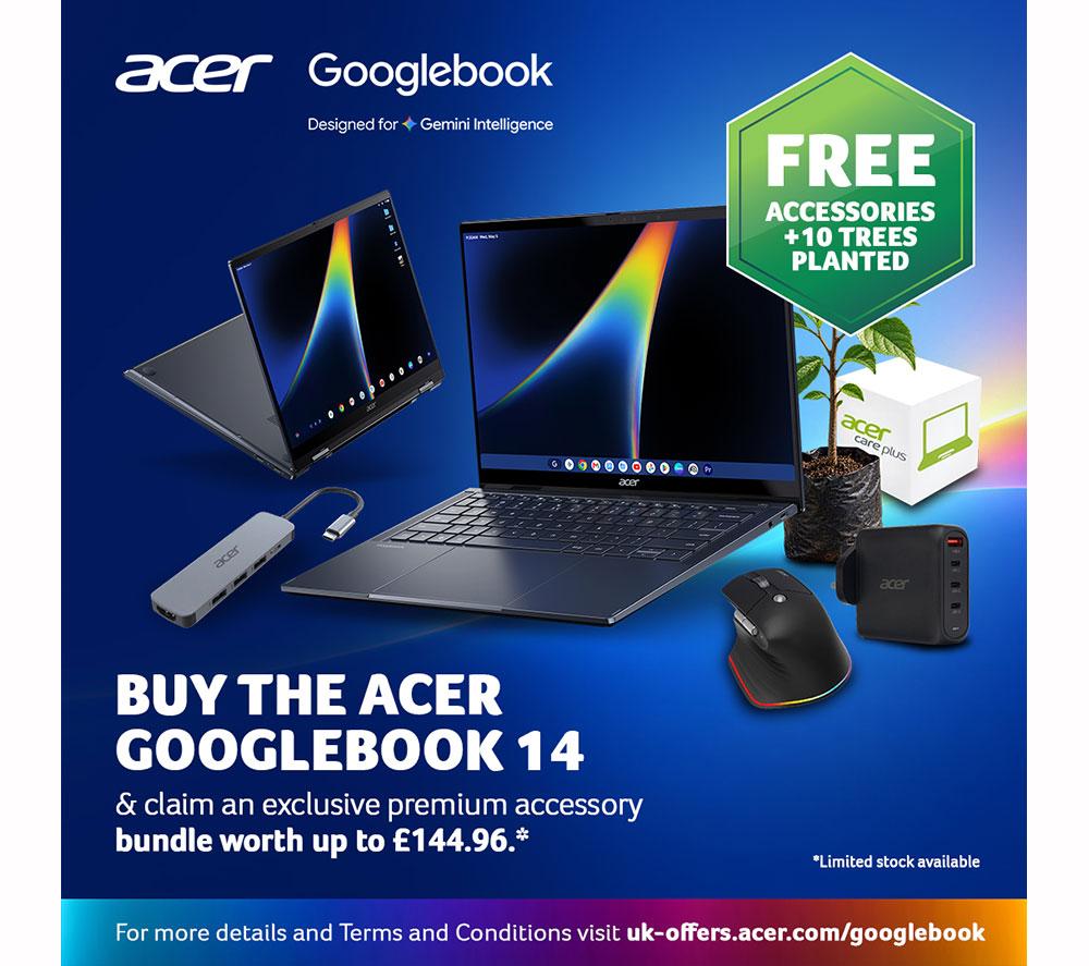ACER GP714-91N 14" 2 in 1 Googlebook - Intel&reg; Core&trade; Ultra 7, 512 GB SSD, Blue image number 2 of 14
