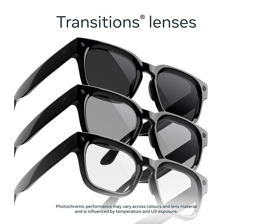 META RAY-BAN Fury AI Glasses - Classic Black with Grey Transitions Lenses image number 9 of 11
