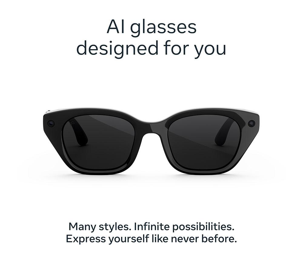 META RAY-BAN Capri AI Glasses - Classic Black with Grey Transitions Lenses image number 2 of 9