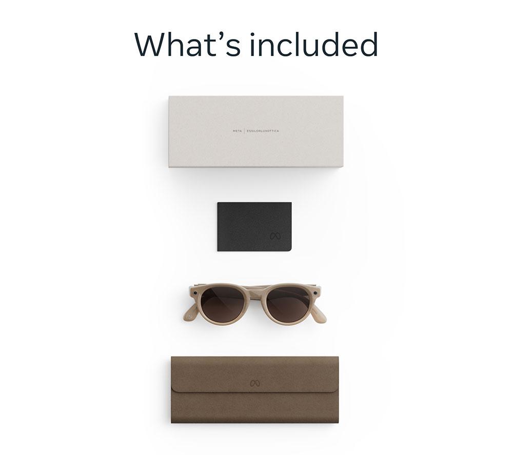 META RAY-BAN Nova AI Glasses - Sandstone with Chocolate Lenses, Standard image number 8 of 8