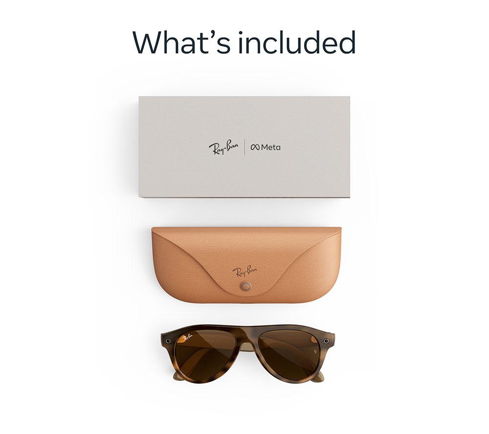 META RAY-BAN Aviator (Gen 3) AI Glasses - Havana with Brown Lenses image number 6 of 6