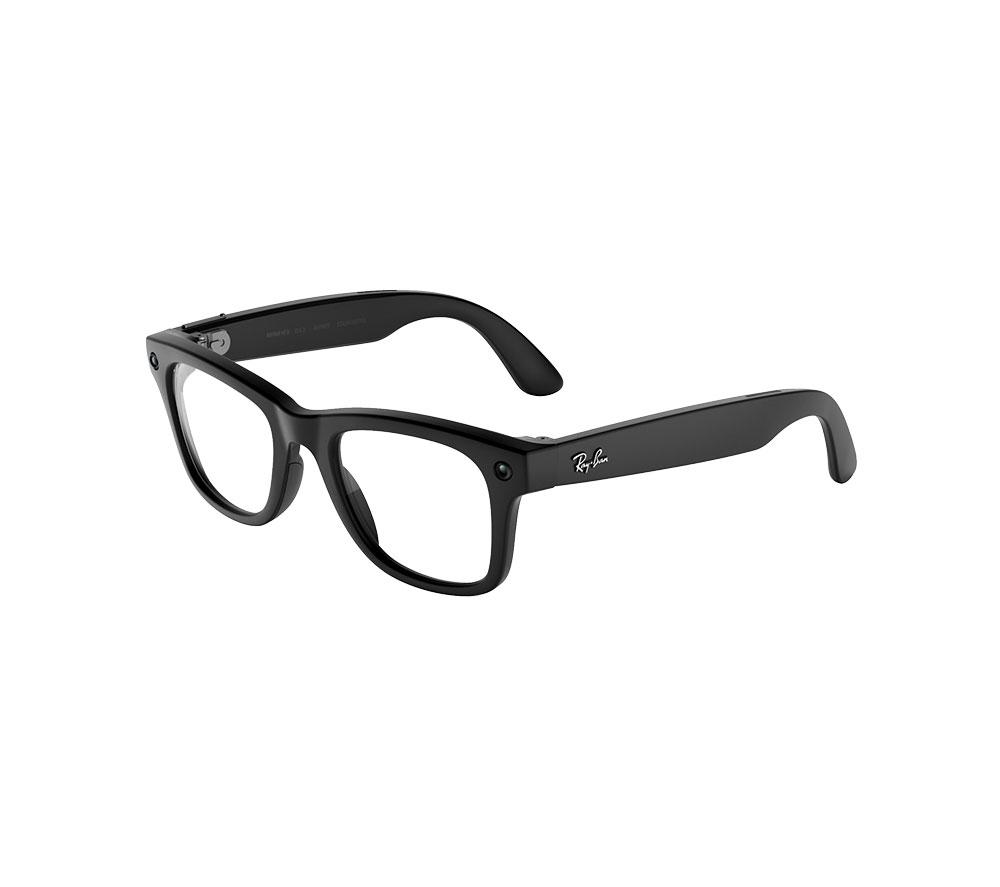 Ray-Ban Meta Gen 3 Wayfarer AI Glasses - Matte Black - Clear Lenses | Over 8H Battery, 6-Mic Array, Slim Frame, Meta AI App - Clear blue-light-filtering and anti-reflective lenses - Image 4